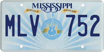 MS license plate MLV752