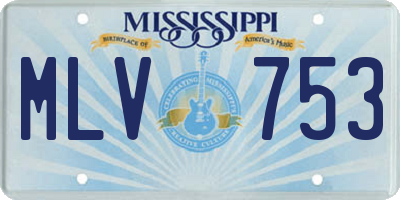 MS license plate MLV753