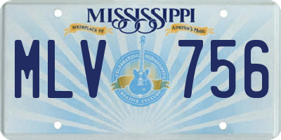 MS license plate MLV756
