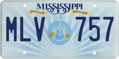 MS license plate MLV757