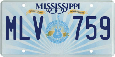 MS license plate MLV759