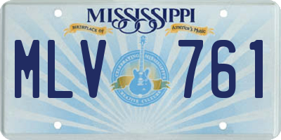 MS license plate MLV761