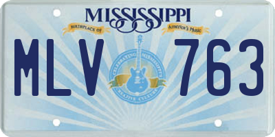 MS license plate MLV763
