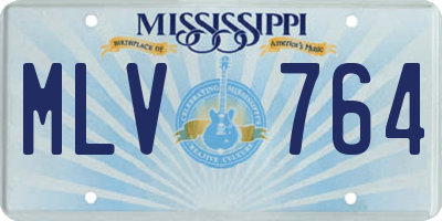 MS license plate MLV764