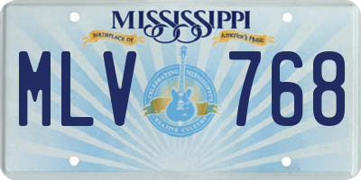 MS license plate MLV768