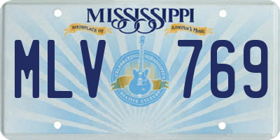 MS license plate MLV769