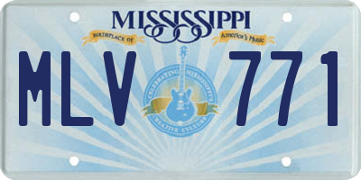 MS license plate MLV771