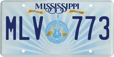 MS license plate MLV773