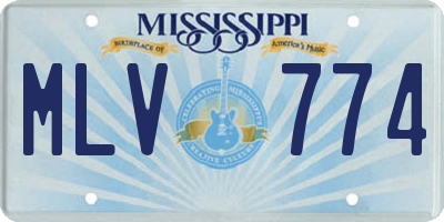 MS license plate MLV774