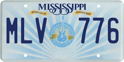 MS license plate MLV776