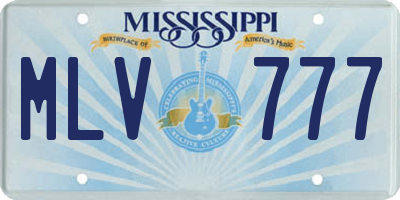 MS license plate MLV777