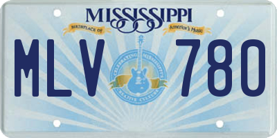 MS license plate MLV780