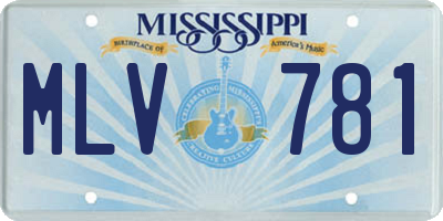 MS license plate MLV781