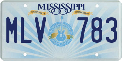 MS license plate MLV783