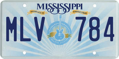MS license plate MLV784