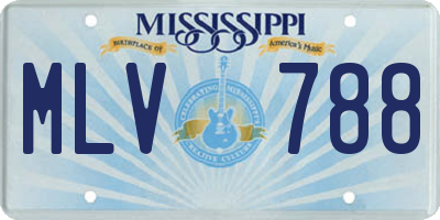 MS license plate MLV788