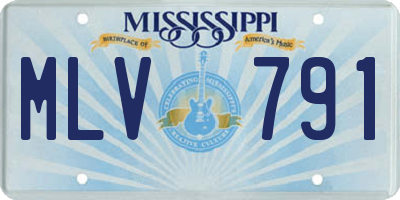 MS license plate MLV791