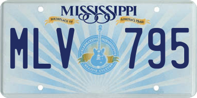 MS license plate MLV795