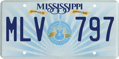 MS license plate MLV797