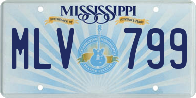 MS license plate MLV799