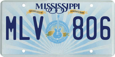 MS license plate MLV806