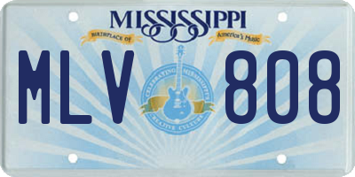 MS license plate MLV808