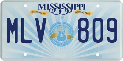 MS license plate MLV809