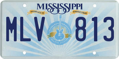 MS license plate MLV813