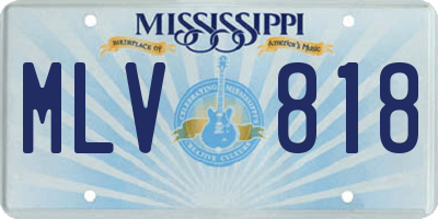 MS license plate MLV818
