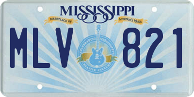 MS license plate MLV821