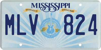 MS license plate MLV824