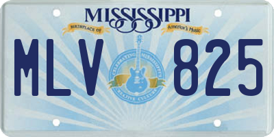 MS license plate MLV825