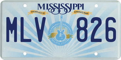 MS license plate MLV826