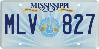 MS license plate MLV827