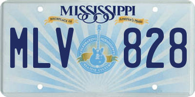 MS license plate MLV828