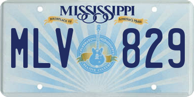 MS license plate MLV829