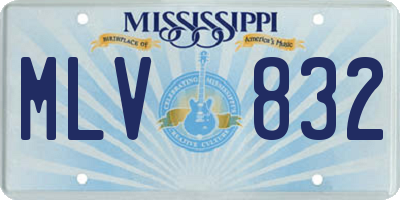 MS license plate MLV832