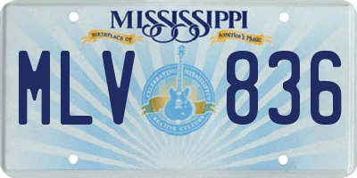 MS license plate MLV836