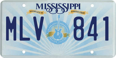 MS license plate MLV841