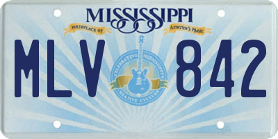 MS license plate MLV842