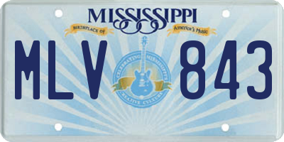 MS license plate MLV843