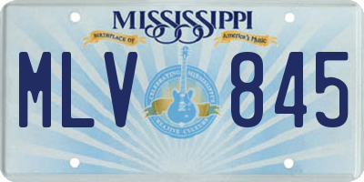 MS license plate MLV845