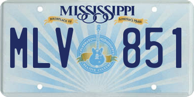 MS license plate MLV851