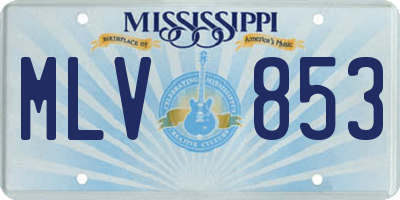 MS license plate MLV853