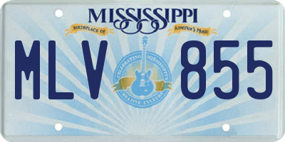MS license plate MLV855