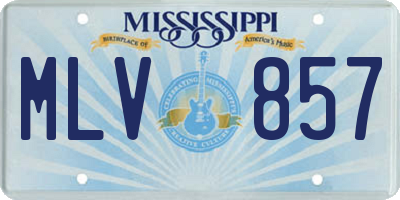 MS license plate MLV857