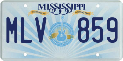 MS license plate MLV859