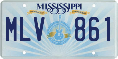 MS license plate MLV861