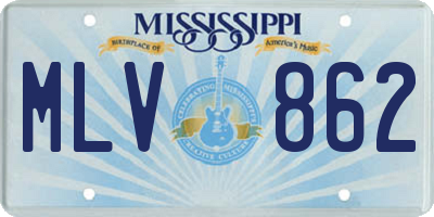MS license plate MLV862
