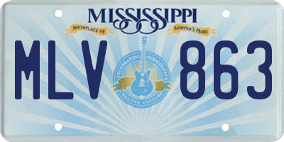 MS license plate MLV863